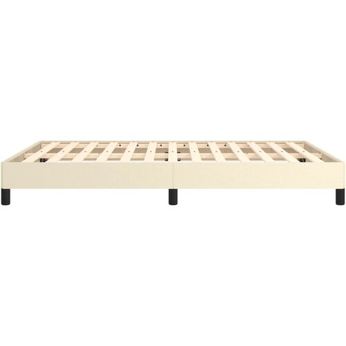  Okvir za krevet krem 140x190 cm od umjetne kože Slike