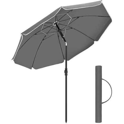 Songmics Senčnik premera 160 cm, siva, (5000248317) Cene