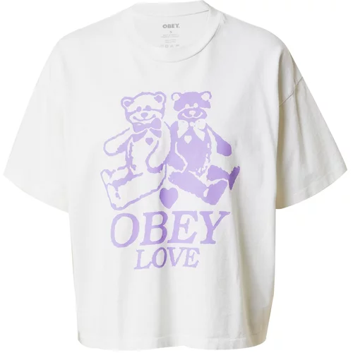 Obey Majica svijetloljubičasta / bijela