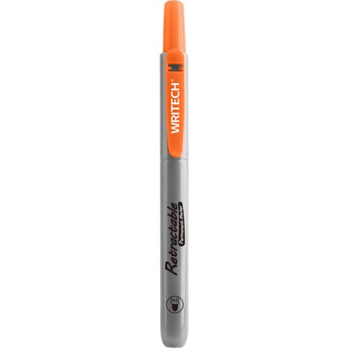  PERMANENTNI MARKER 2 mm okrugli vrh WRITECH W-805P CLICK NARANČASTI Slike