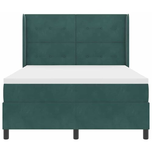 Box spring krevet Tamnozelena 140 x 190 cm Bar&amp;scaron;un - Tamnozelena 140 x 190 cm Pro&amp;scaron;iveno gumbima Slike