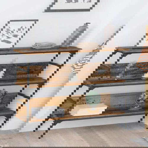 VidaXL Konzolna stolica Staro drvo 100 x 32 x 75 cm Konstruirano drvo Slike