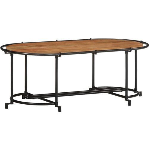 Maison Chic Klubska mizica - kavna mizica - Nizka mizica 110x55x40 cm trden akacijev les, (21754398) Slike