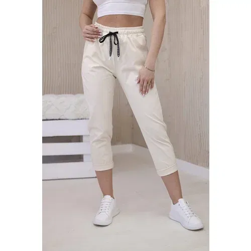 Kesi New Punto Trousers with Tie at the Waist Light Beige