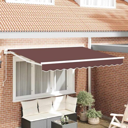 vidaXL retraktilna tenda rjava 350x200 cm Cene