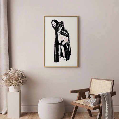  Plakat - Painful Sitting 60x90 Zlatni okvir Slike