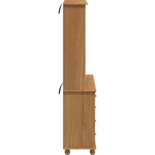 VidaXL Hutch &amp;#039;ASKIM&amp;#039;u boji meda 91x40x183 cm od čvrstog borovog drveta Slike