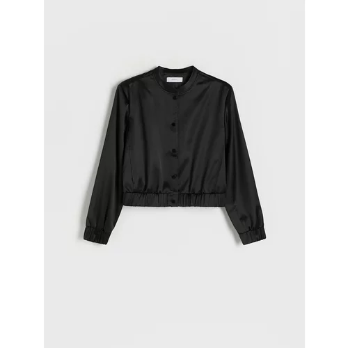 Reserved jakna s sijajem - črna