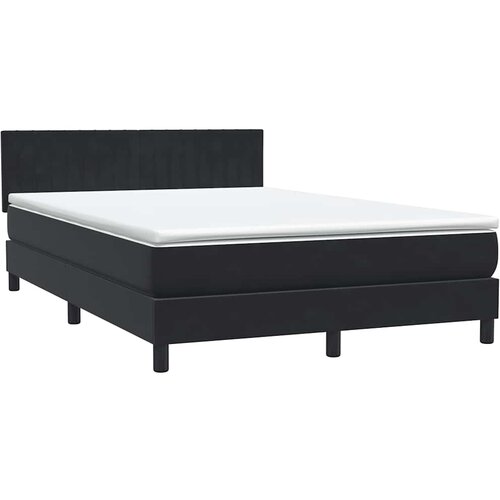 vidaXL Box spring postelja z vzmetnico črna 160x210 cm žamet, (22053095) Cene