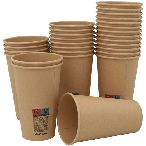VidaXL papirnate &amp;scaron;alice za kavu s poklopcima 1000 kom 16 oz 400 ml Slike
