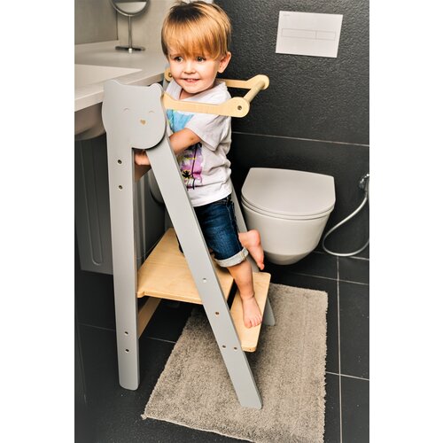 ToddlerInFamily MONTESSORI SKLOPIVI POMO�NIK (VI�E BOJA)-Natur/siva Cijene