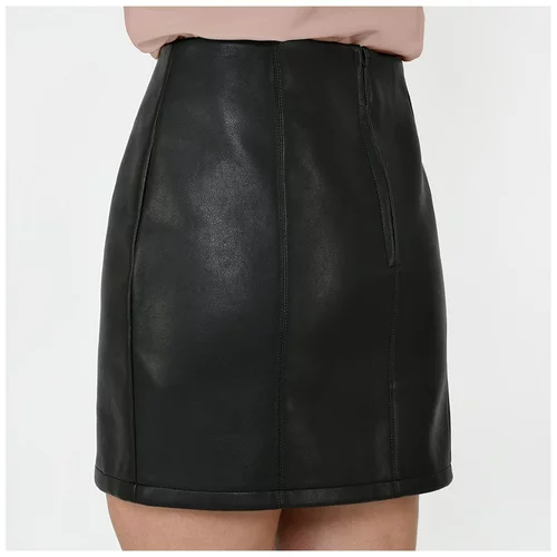 Firetrap Blackseal Black PU Skirt