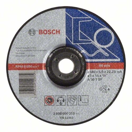 Bosch brusna ploča ispupčena Expert for Metal A 30 T BF, 180 mm, 6,0 mm - 2608600315 Cene