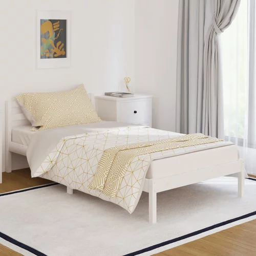 vidaXL 810421 Bed Frame Solid Wood Pine 100x200 cm White