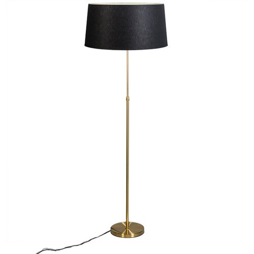QAZQA Talna svetilka zlata / medenina s nastavljivim črnim senčilom 45 cm - Parte Slike