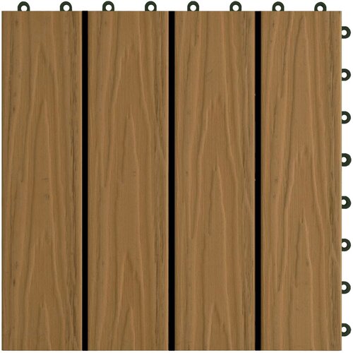  Pločice za decking 3D Dizajn 11 pcs Tikovina 30 x 30 cm Slike