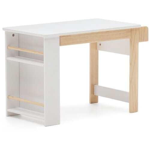 Kave Home Otroška pisalna miza z belo mizno ploščo 40x77 cm Serwa – Cene