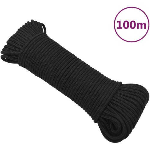 vidaXL Brodski konop tamnocrni 4 mm 100 m od polipropilena Cijene