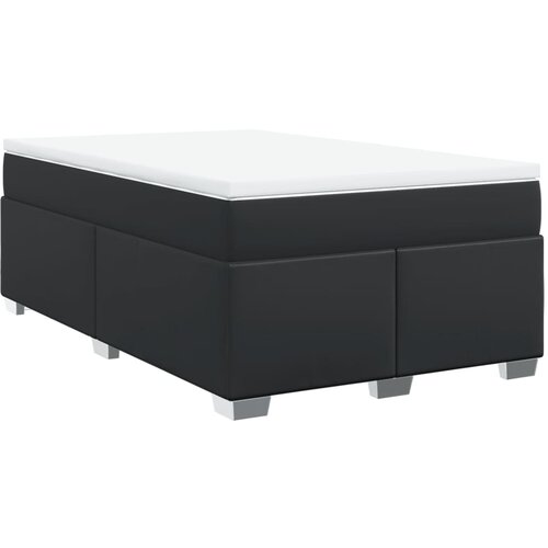Maison Chic Box spring postelja - Vzmetna postelja z vzmetnico črna 120x200 cm umetno usnje SL11115, (21902596) Cene