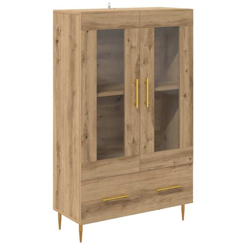 vidaXL Visok predalnik s predalom Umetni hrast 69,5 x 31 x 115 cm, (5000107544) Cene