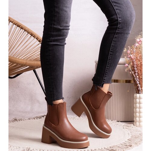 Gemre Brown heeled ankle boots Lidea Cijene