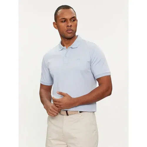 Calvin Klein Polo majica Smooth K10K111657 Modra Slim Fit