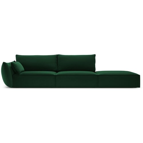 Mazzini Sofas Temno zelena žametna sedežna garnitura levi kot 264 cm Vanda – Cene