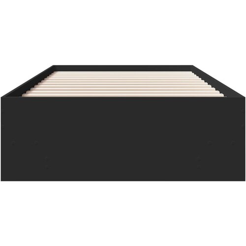 VidaXL Okvir za krevet crni 90 x 190 cm od konstruiranog drva Slike