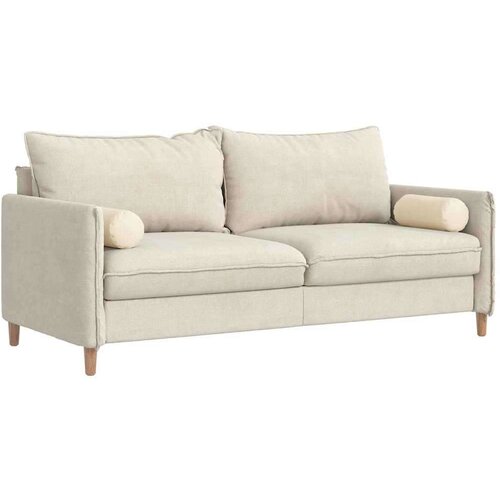 VidaXL valjkasti jastučići 2 pcs krema &amp;Oslash; 15 x 40 cm kordura tekstil Slike