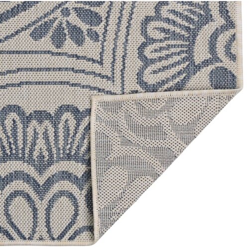 Maison Chic Zunanja Preproga, Rug ploščato tkanje 120x170 cm modri vzorec, (22122727) Cene
