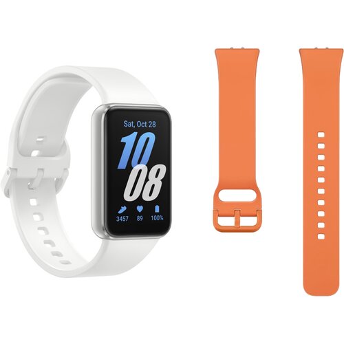 Samsung GALAXY FIT3 SM-R390 SILVER pametna ura + SPORT BAND oranžni pašček, (21952153) Cene