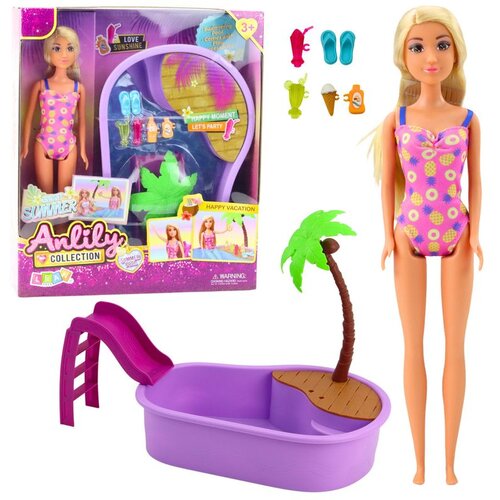 Anlily set lutaka na plaži s palmama, pribor od 8 dijelova. Slike
