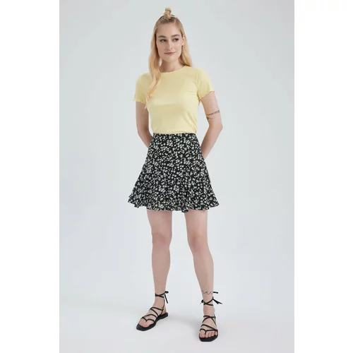 Defacto Patterned Mini Skirt