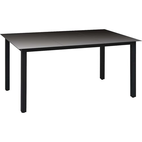  7-dijelni vrtni blagovaonski set crno-smeđi Crna Dužina stola 150 cm Slike