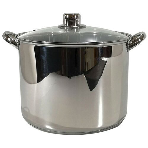 Gusto Casa Steel kozica s steklenim pokrovom 24cm, 9l / 2 ročaja / indukcija / inox, steklo, (20454480) Cene