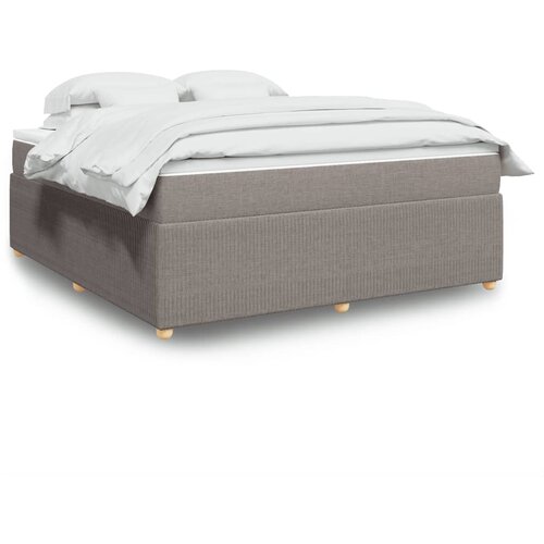 vidaXL Box spring postelja z vzmetnico taupe 180x200 cm blago Cene
