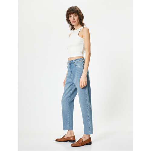 Koton Mom Fit Jeans Standard Waist Pocket Cotton - Mom Jean Cene