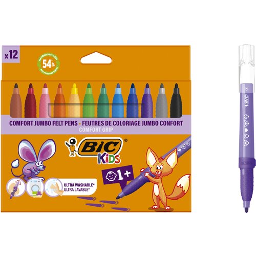 Bic KIDS vlaknena pisala Comfort Jumbo, kartonska &amp;scaron;katla 12, (21655919) Slike