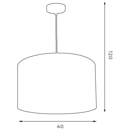  Luster na sajli ARDEN 1xE27/60W/230V, prečnik 40 cm, crna/bela Slike