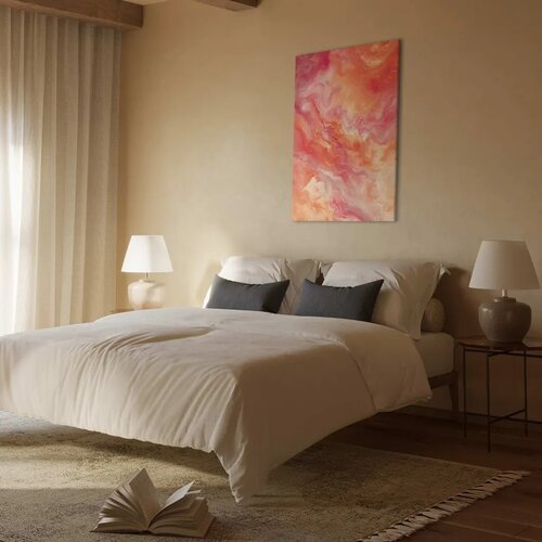  Slika - Fiery Colors - Dynamic Shapes in Colors of Fire and Pink 80x120 Slike