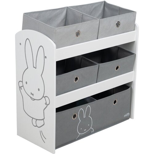 Roba Bijeli/sivi organizator za dječje igračke 63,5x29,5x60 cm Miffy – Cijene