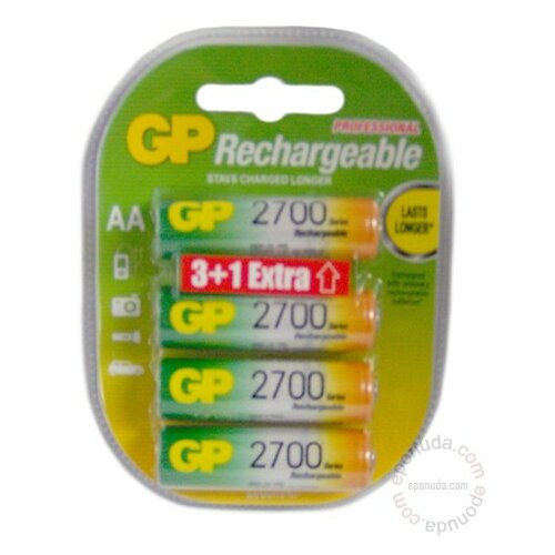 Gp aa274/z punjive baterije-akumulatori 2.700mah/1.2v/lr6/aa/4kom/ baterija Slike
