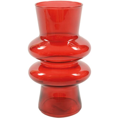 Mhome Vaza 12xh20cm / rdeča / steklo, (5000199688) Slike