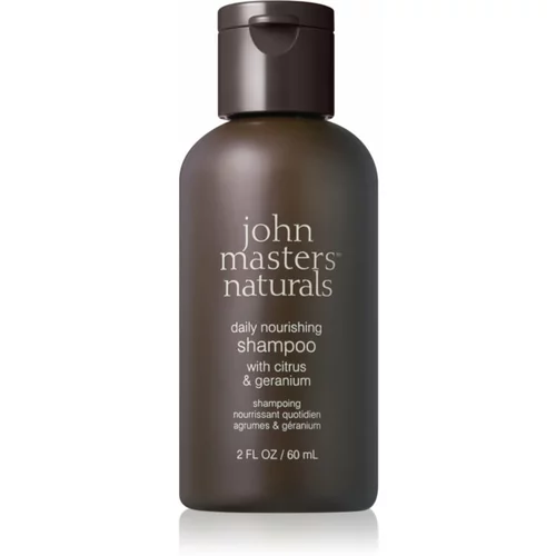 John Masters Organics Citrus & Geranium Daily Nourishing Shampoo hranjivi šampon veganski proizvod citrus 60 ml