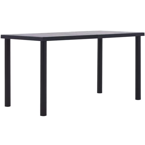  Blagovaonski stol crni i siva boja betona 140 x 70 x 75 MDF