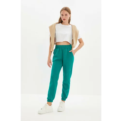 Trendyol Emerald Green Basic Jogger Raised Knitted Sweatpants