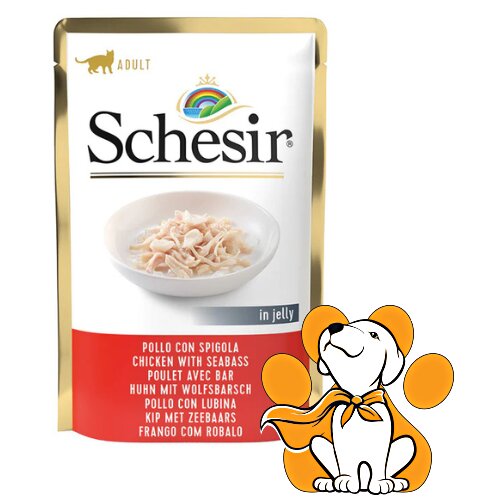 Schesir cat Chicken With Seabass 85g, Vlažna Hrana Sa Piletinom i Brancinom Cene