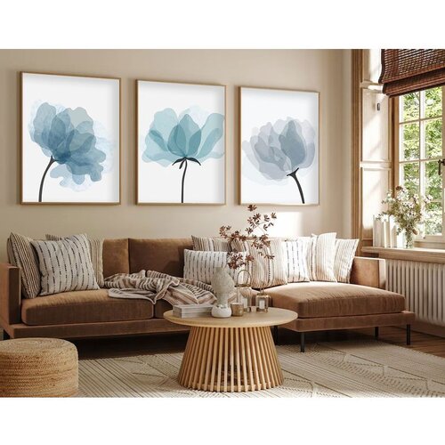 WALLXPERT huhu206 - 30 x 40 Multicolor Decorative Framed MDF Painting (3 Pieces) Slike