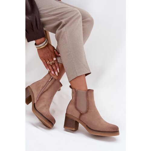 Boto Women's ankle boots with heel lined beige Zelia Cijene