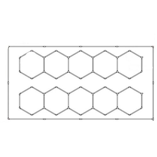  Hexagon LED tube 10 heads light 632W 6500K 4845*2430mm Cene